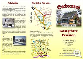 Prospekt Gaststätte und Pension Sachsenruh